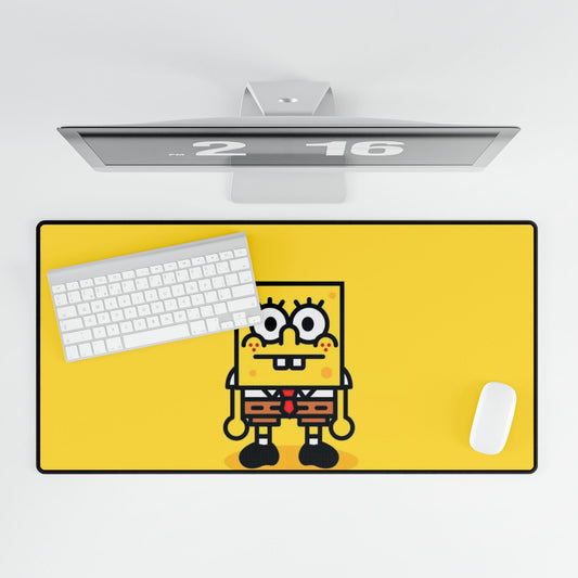 Sponge Character Desk Mat - Yellow Cartoon Gaming Mouse Pad