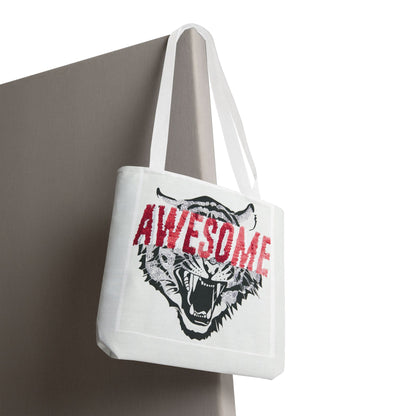 Awesome Tiger Tote Bag — Bold Graphic Animal Print Canvas Tote