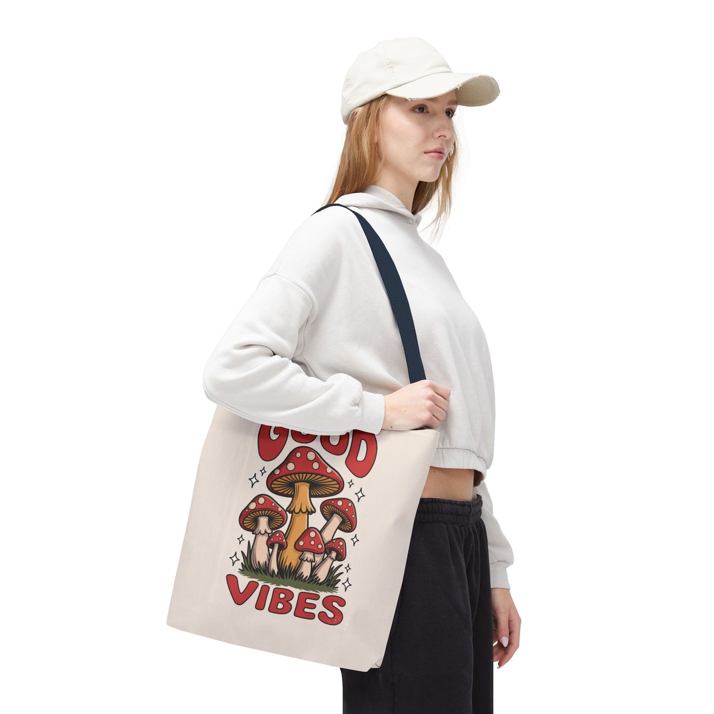 Good Vibes Mushroom Tote Bag