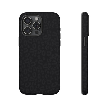Black Leopard Tough Phone Case — Slim Protective iPhone Cover