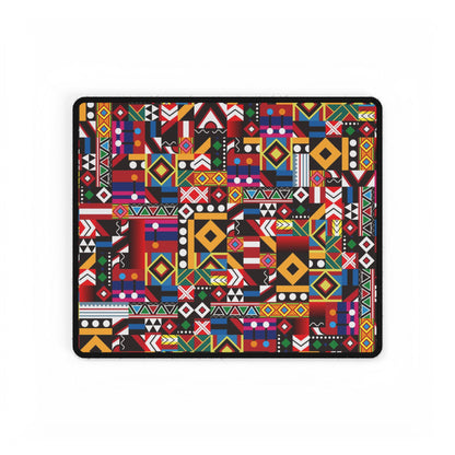 Vibrant Geometric African Pattern Desk Mat — Extra-Large Mousepad