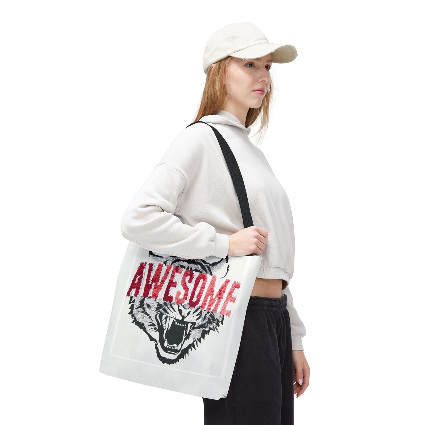 Awesome Tiger Tote Bag — Bold Graphic Animal Print Canvas Tote