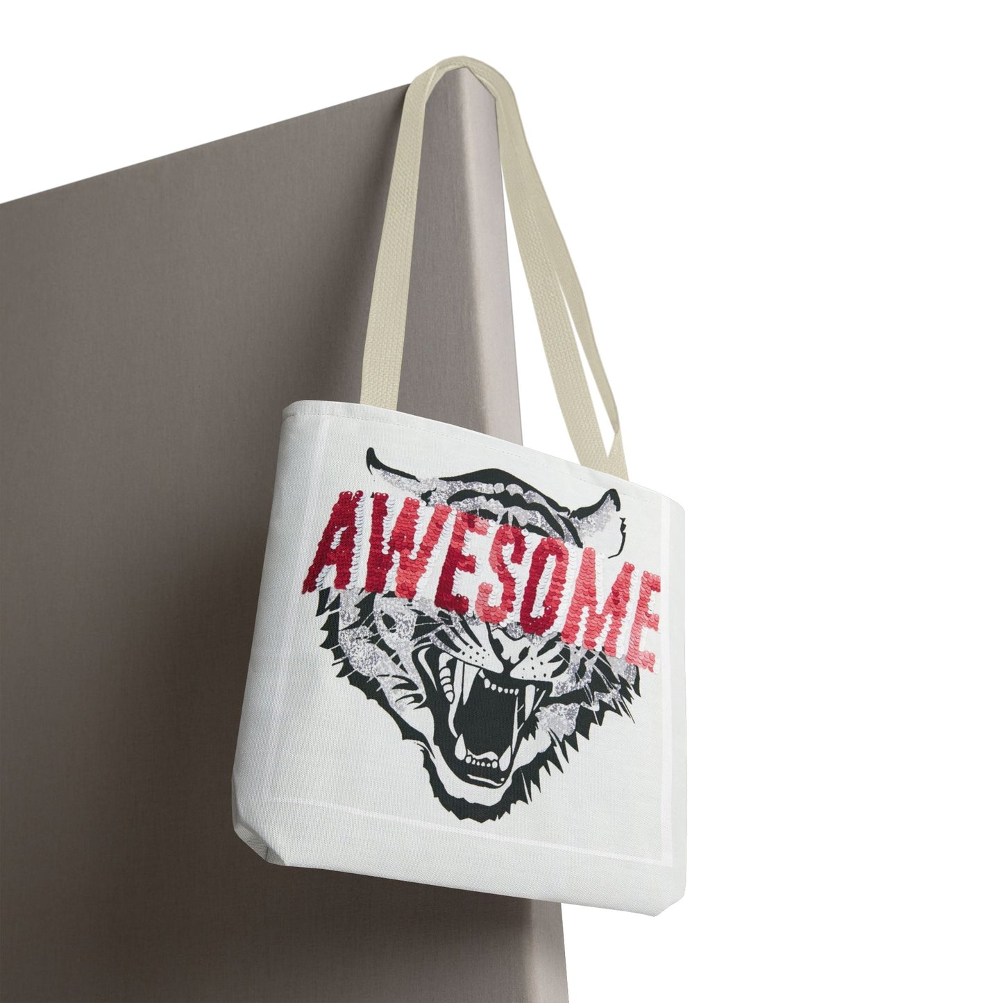 Awesome Tiger Tote Bag — Bold Graphic Animal Print Canvas Tote