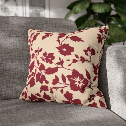 Abstract Red Lava Pattern Pillowcase — Decorative Square Throw Pillow Cover