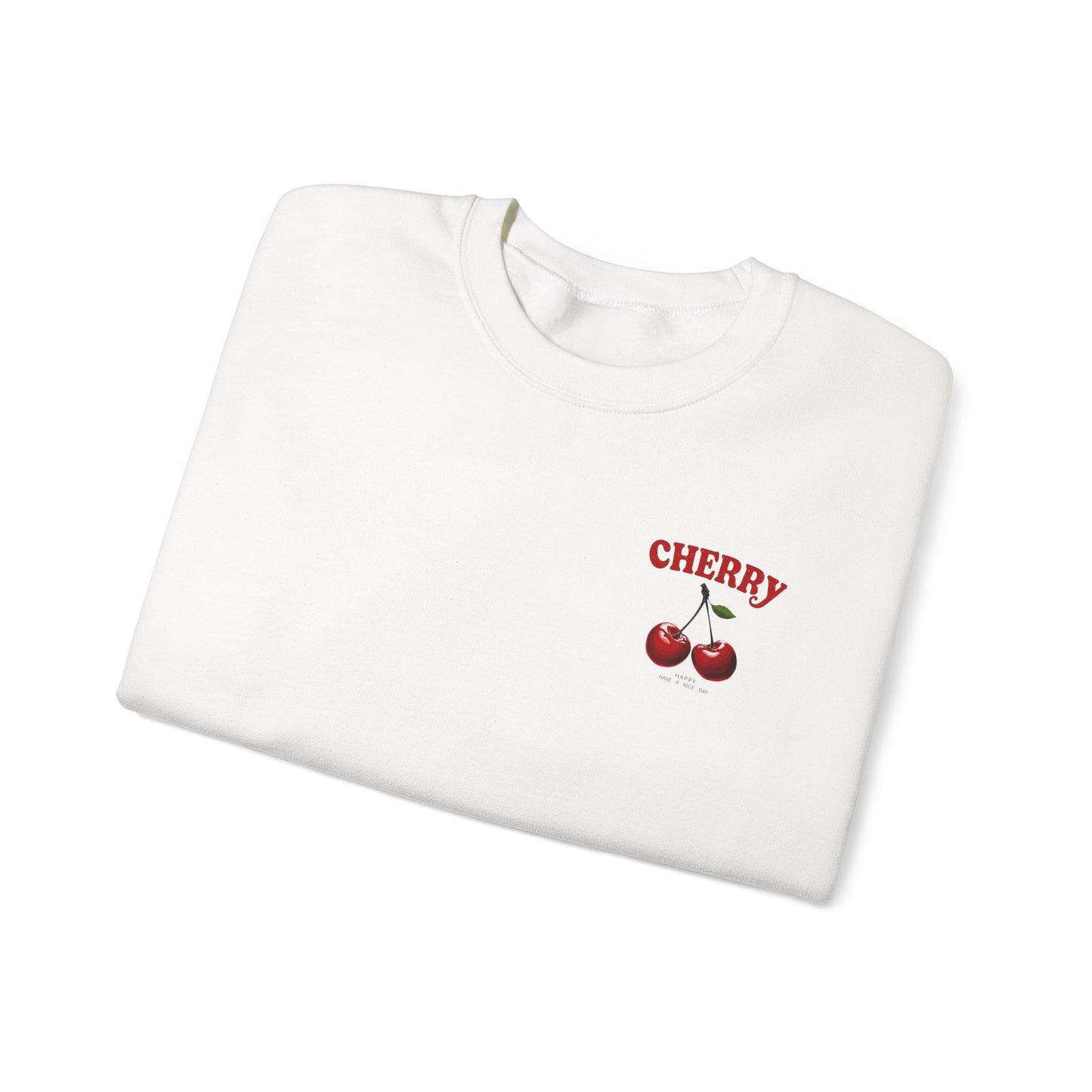 Cherry Graphic Sweatshirt — Retro Cherry Crewneck Pullover