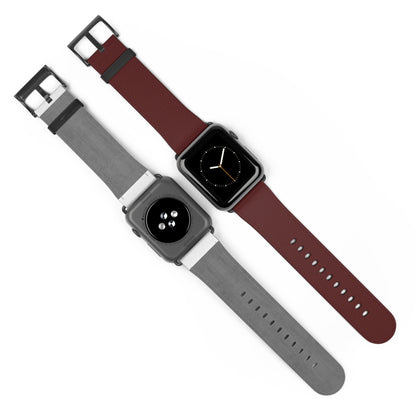 Leather Apple Watch Band — Maroon Classic Replacement Strap