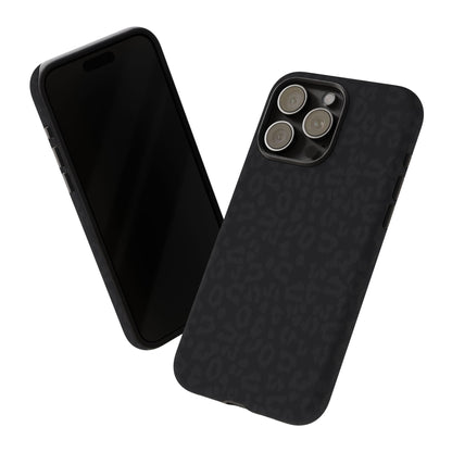 Black Leopard Tough Phone Case — Slim Protective iPhone Cover