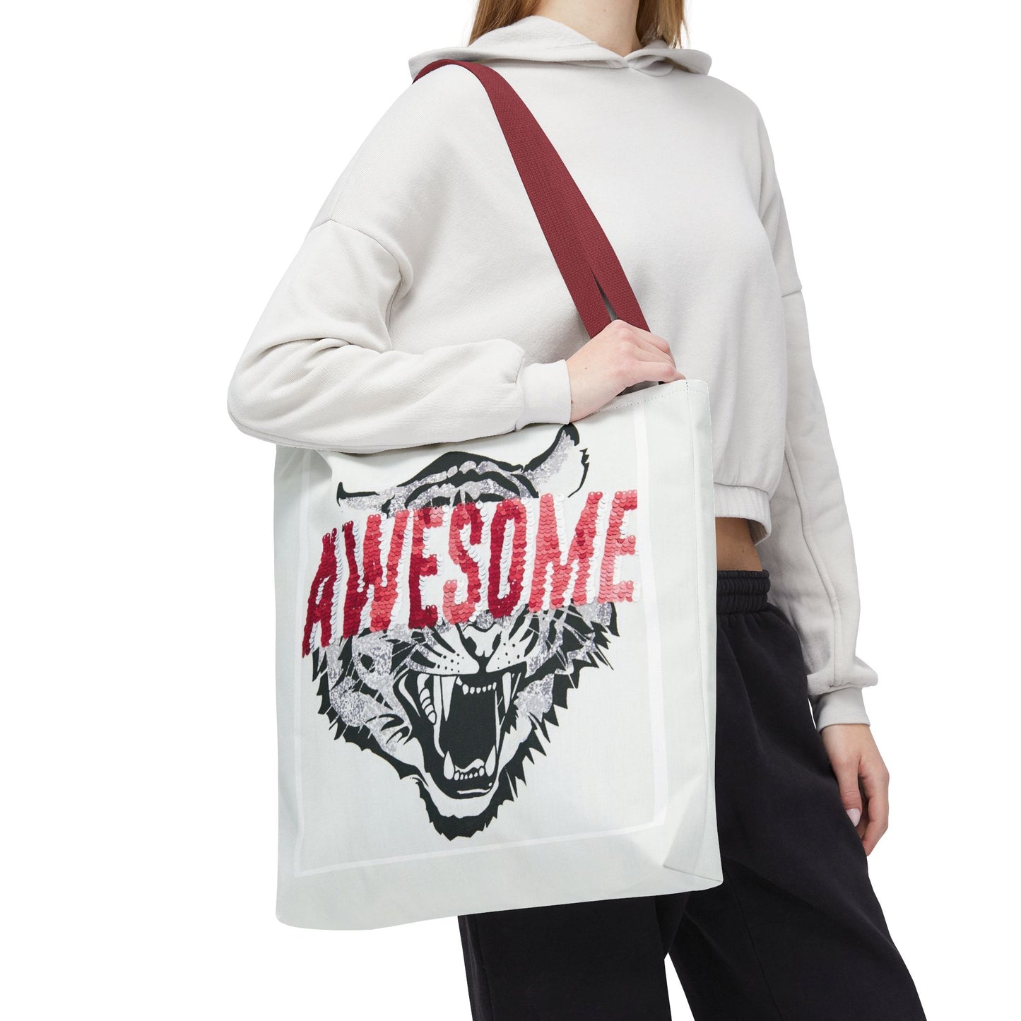 Awesome Tiger Tote Bag — Bold Graphic Animal Print Canvas Tote