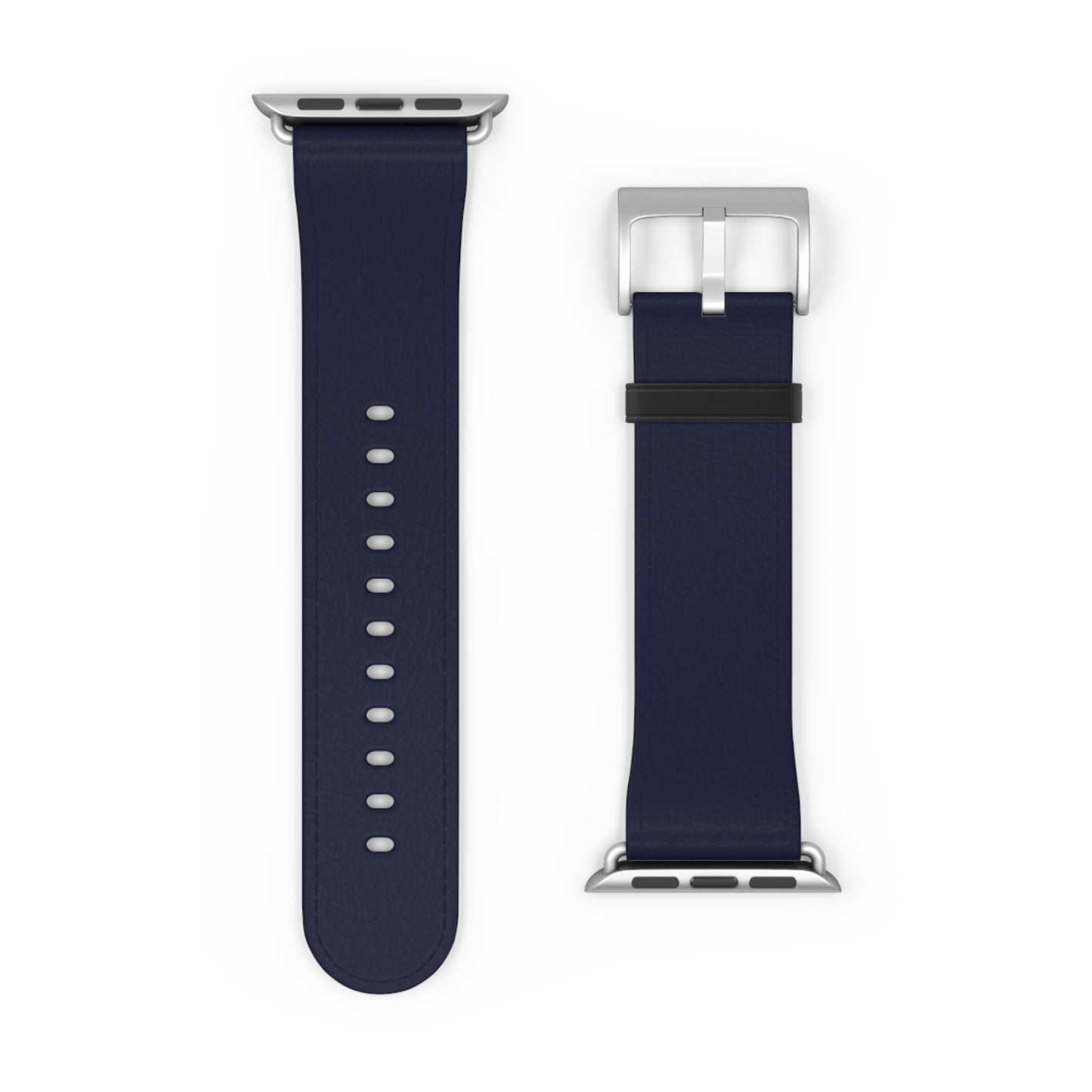 Navy Leather Watch Band — Classic Apple Watch Strap