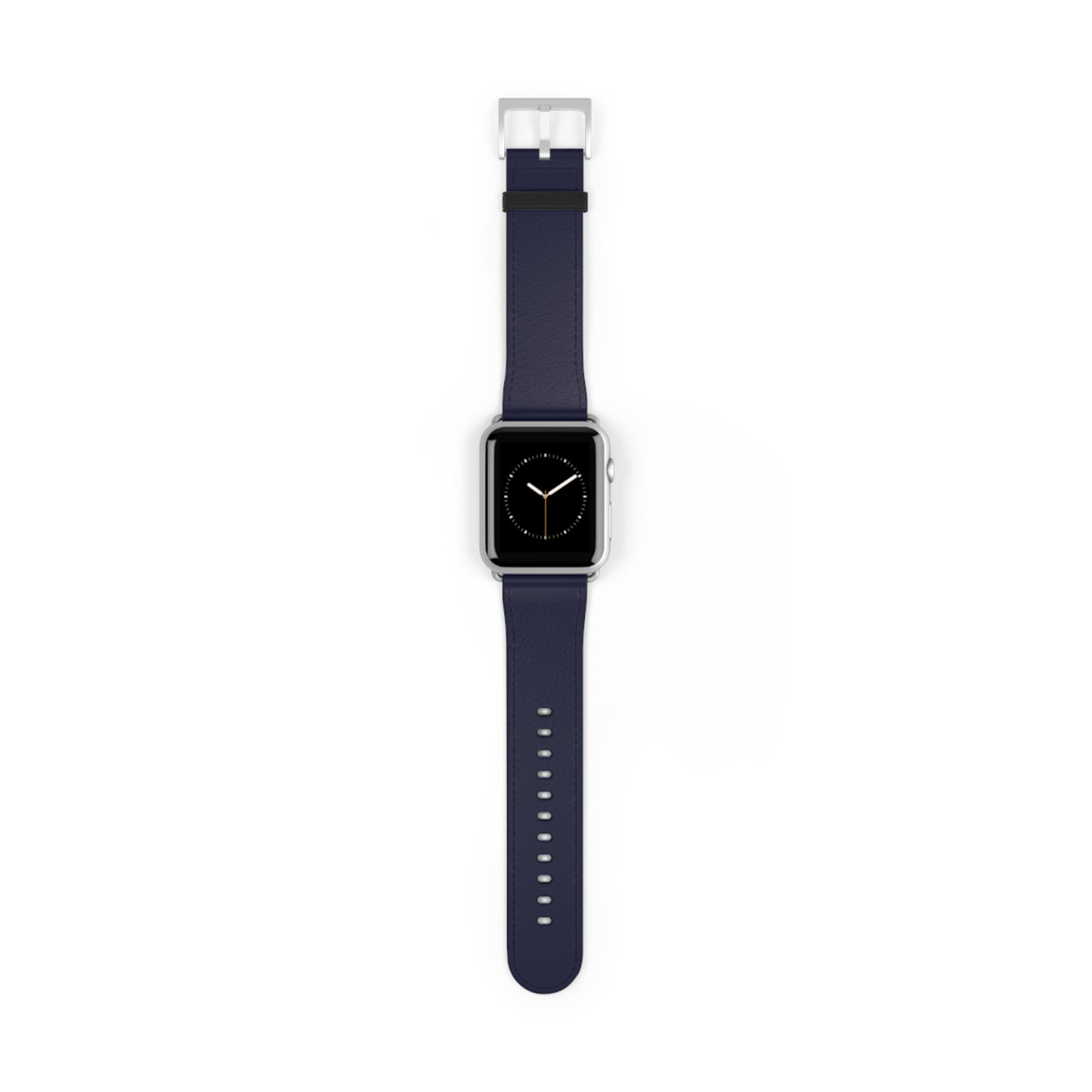 Navy Leather Watch Band — Classic Apple Watch Strap
