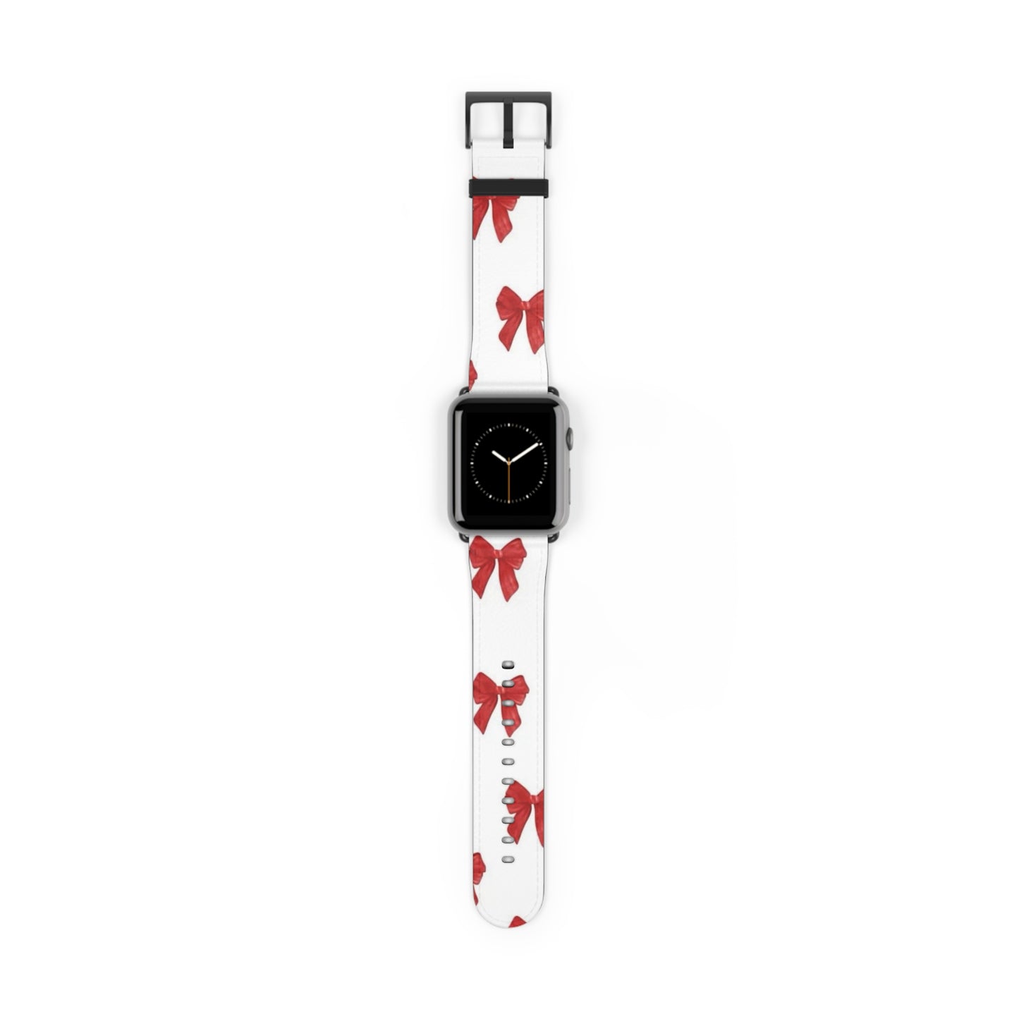 Watch Band — Red Bow Pattern Holiday Strap