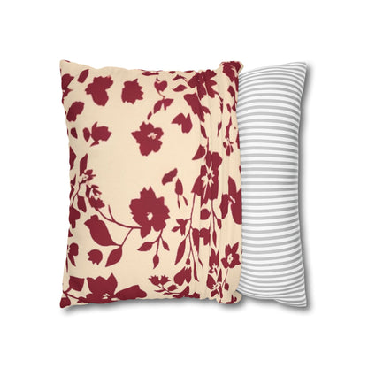 Abstract Red Lava Pattern Pillowcase — Decorative Square Throw Pillow Cover