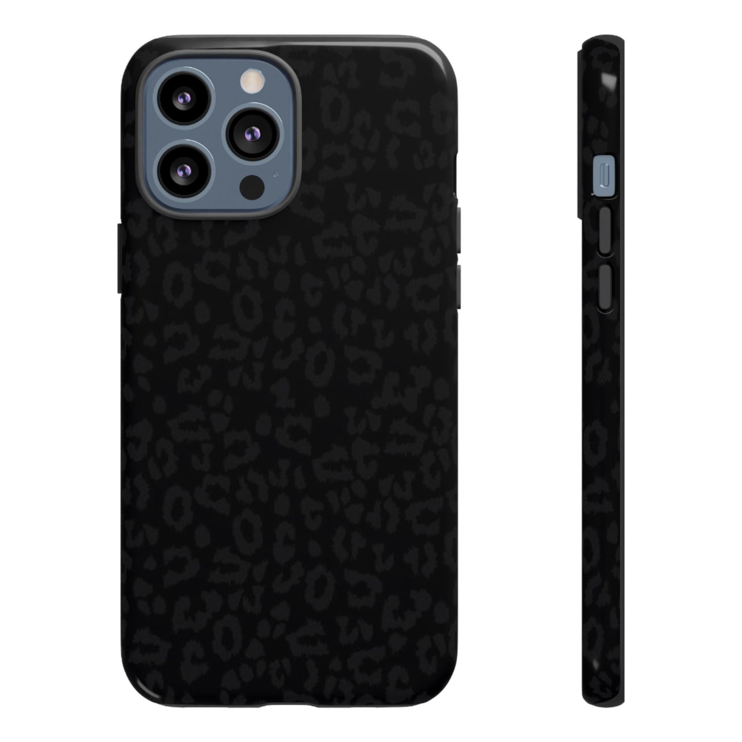 Black Leopard Tough Phone Case — Slim Protective iPhone Cover