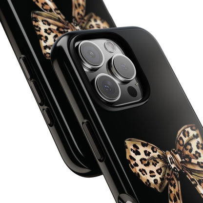 Leopard Bow Phone Case — Chic Animal Print Protective Cover