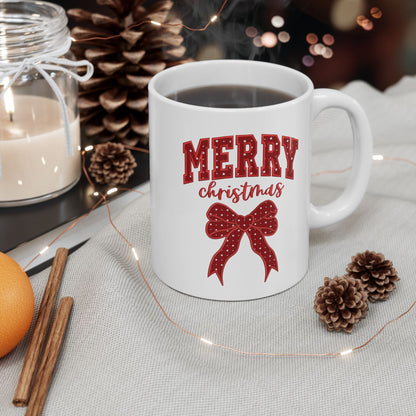 Christmas Reindeer Mug — Festive Ceramic Coffee Cup (11oz & 15oz)