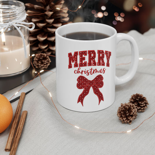 Christmas Reindeer Mug — Festive Ceramic Coffee Cup (11oz & 15oz)