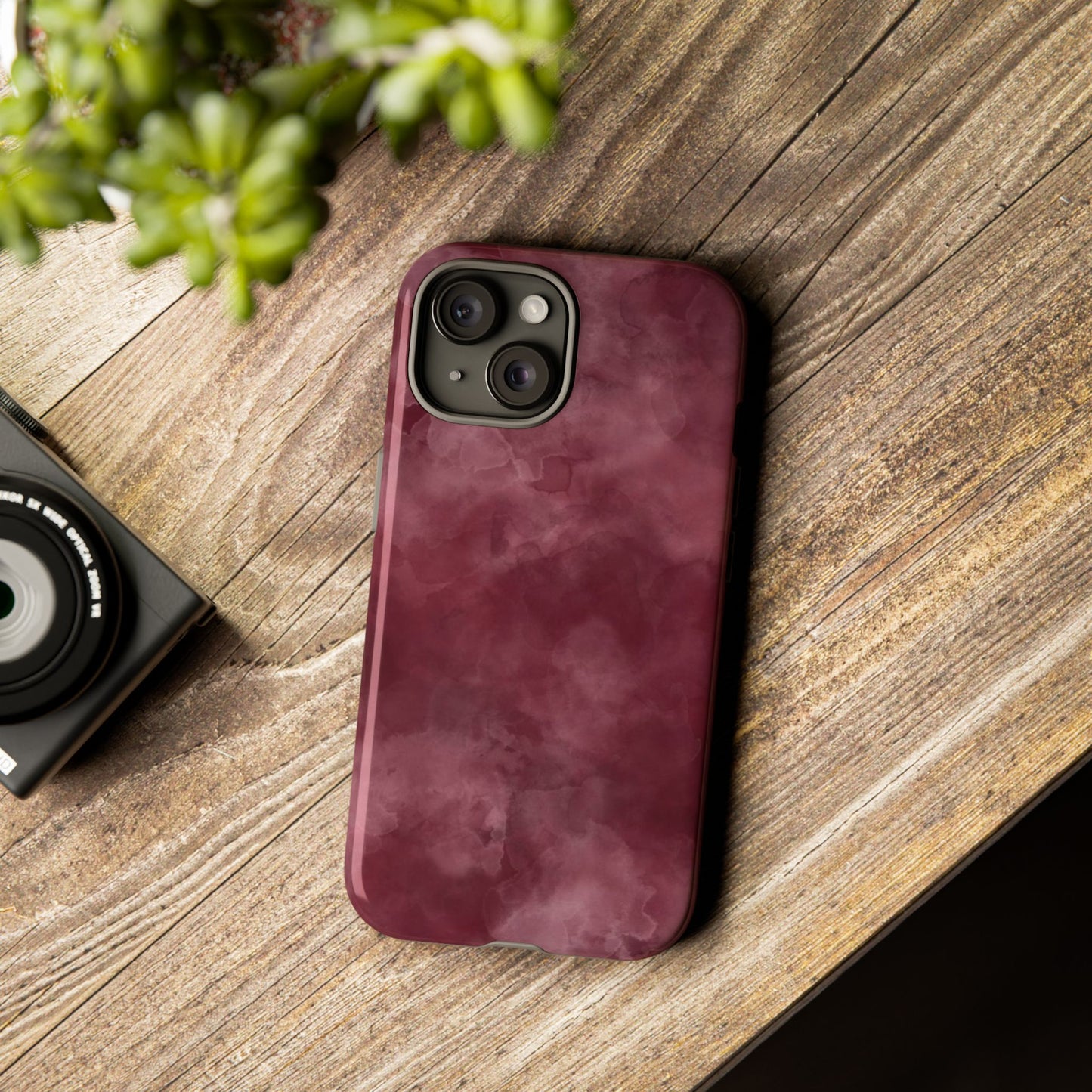 Burgundy Marble Protective Phone Case — Tough Cases
