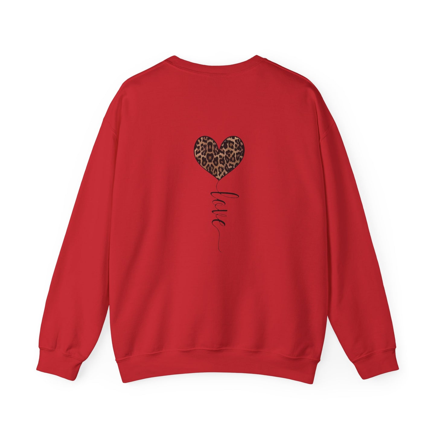 Leopard Heart "Love" Crewneck Sweatshirt
