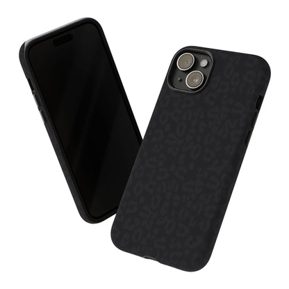 Black Leopard Tough Phone Case — Slim Protective iPhone Cover