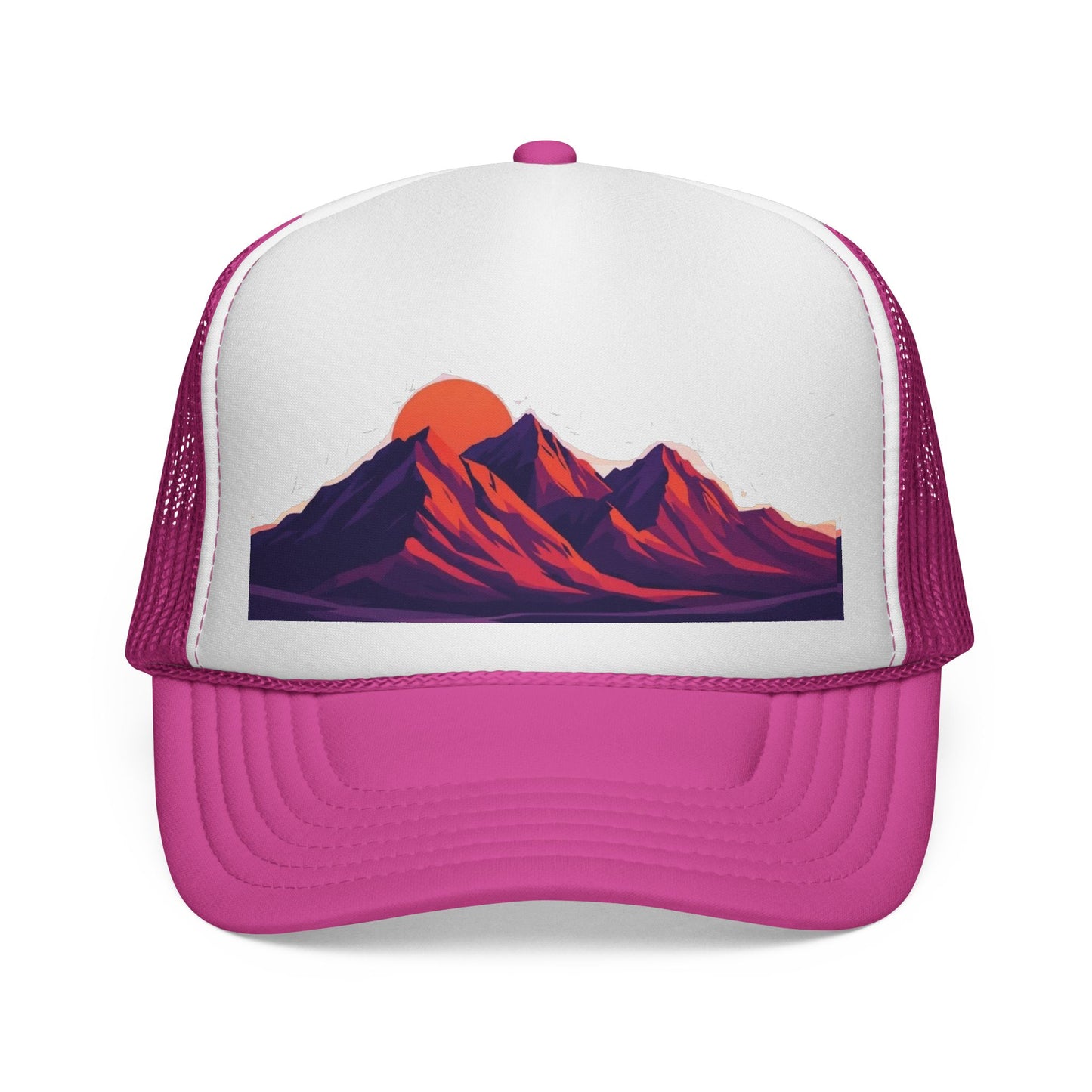 Mountain Sunset Trucker Cap — Retro Peaks Mesh Hat
