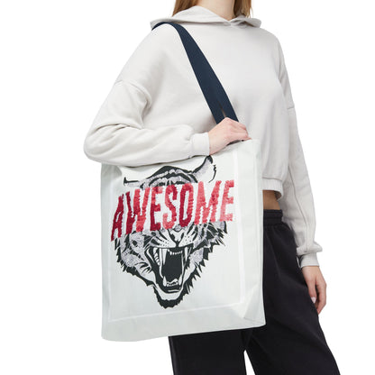 Awesome Tiger Tote Bag — Bold Graphic Animal Print Canvas Tote