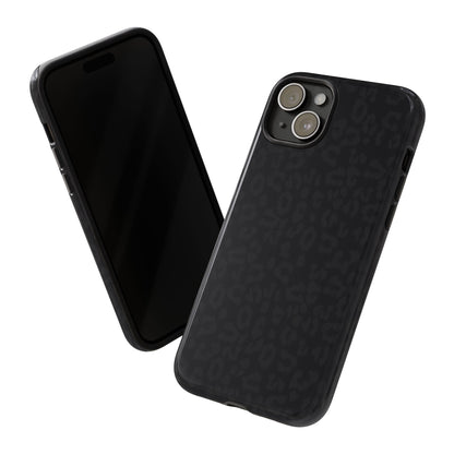 Black Leopard Tough Phone Case — Slim Protective iPhone Cover