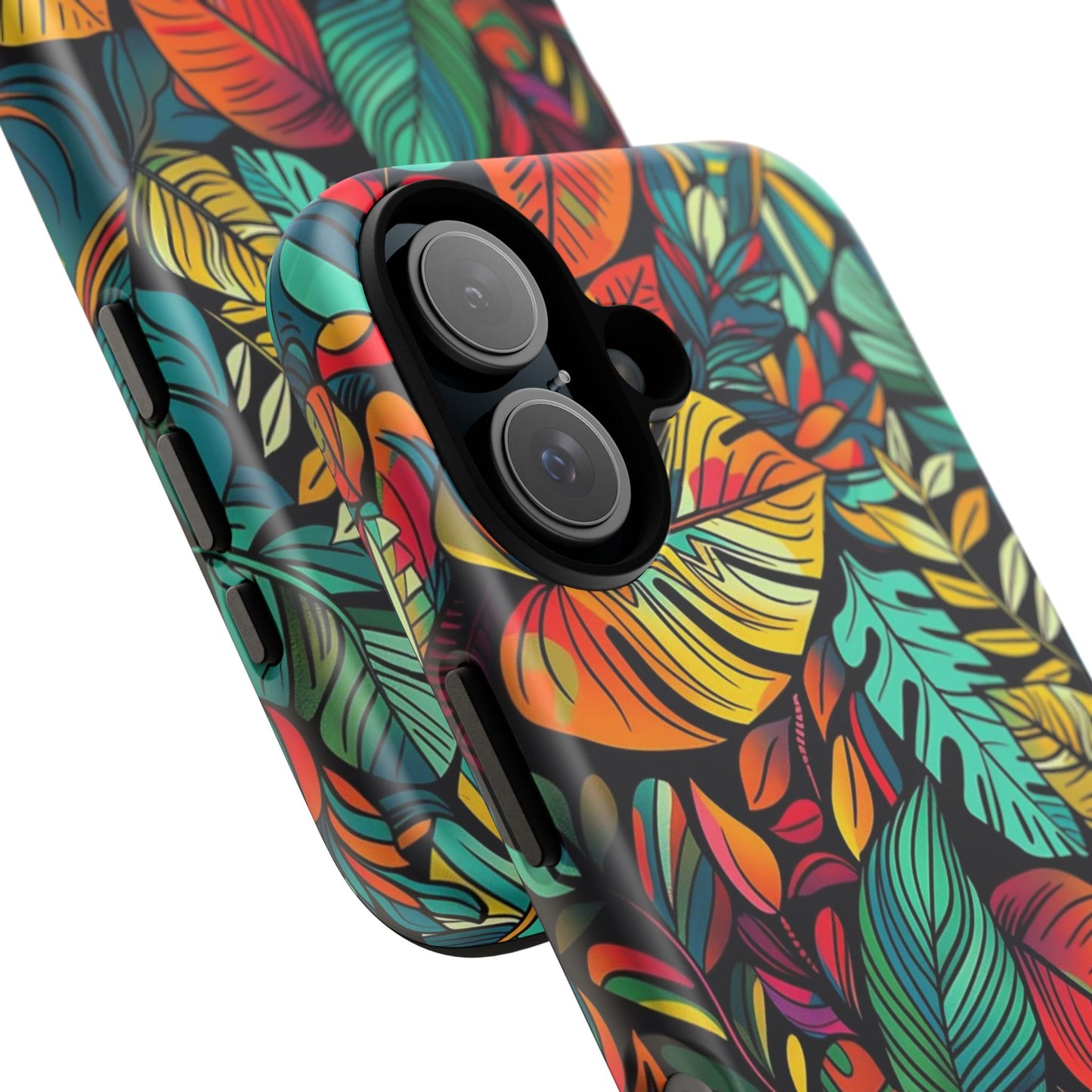 Colorful Tropical Leaves Phone Case — Vibrant Botanical Protective Cover