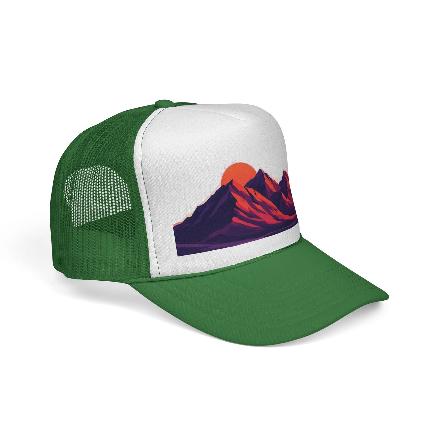 Mountain Sunset Trucker Cap — Retro Peaks Mesh Hat