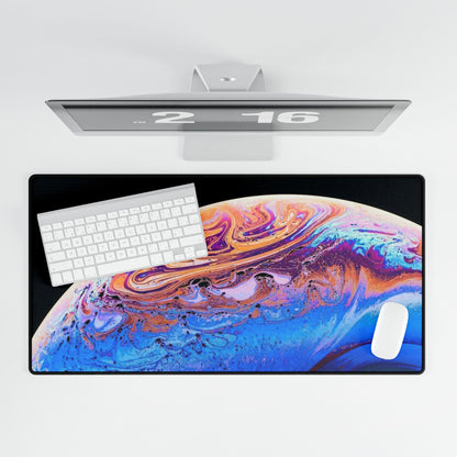 Galaxy Swirl Desk Mat — Large Colorful Cosmic Mouse Pad