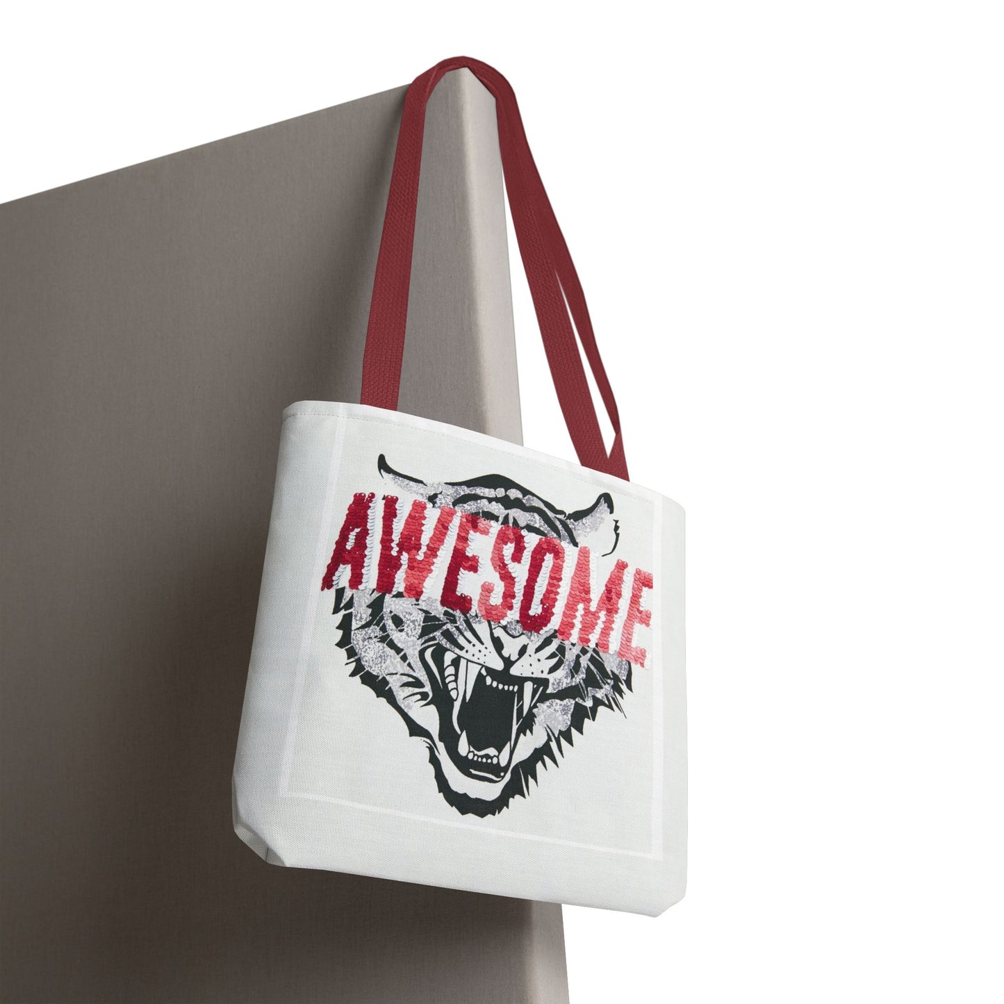 Awesome Tiger Tote Bag — Bold Graphic Animal Print Canvas Tote