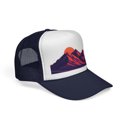 Mountain Sunset Trucker Cap — Retro Peaks Mesh Hat
