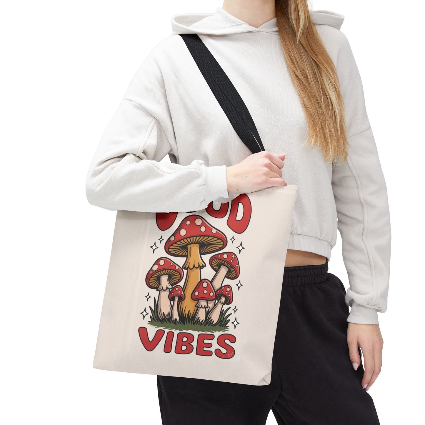Good Vibes Mushroom Tote Bag
