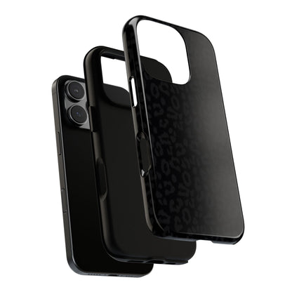 Black Leopard Tough Phone Case — Slim Protective iPhone Cover