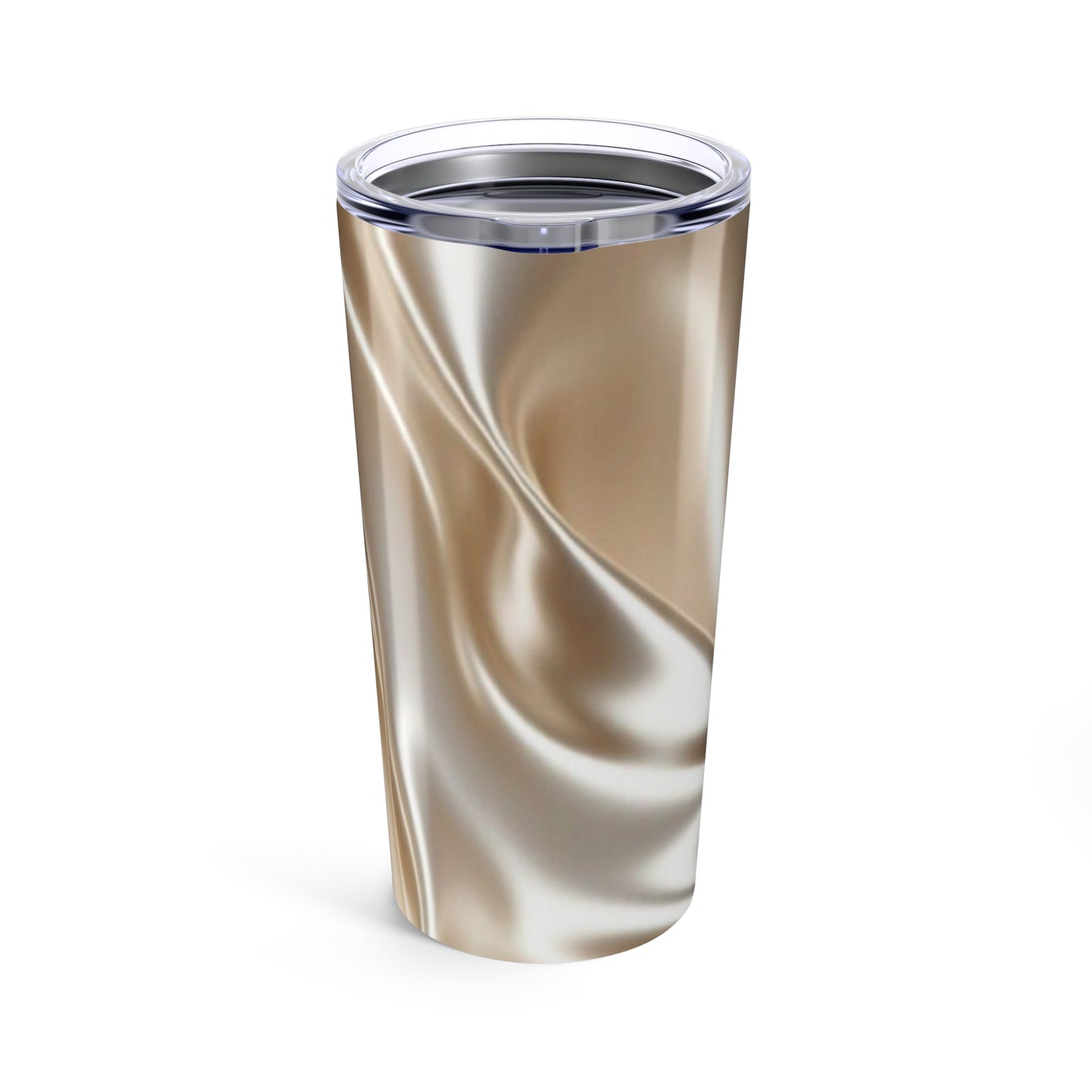 20oz Satin Luxe Tumbler — Gold Silk Pattern Insulated Travel Cup