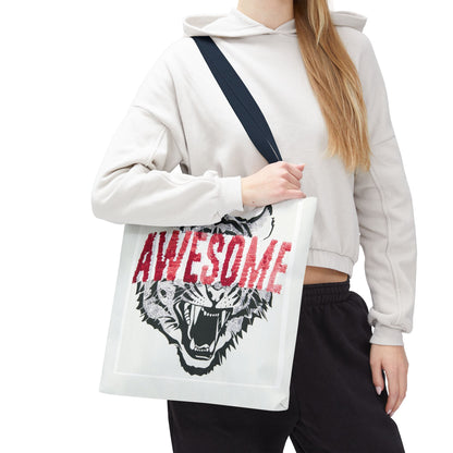 Awesome Tiger Tote Bag — Bold Graphic Animal Print Canvas Tote