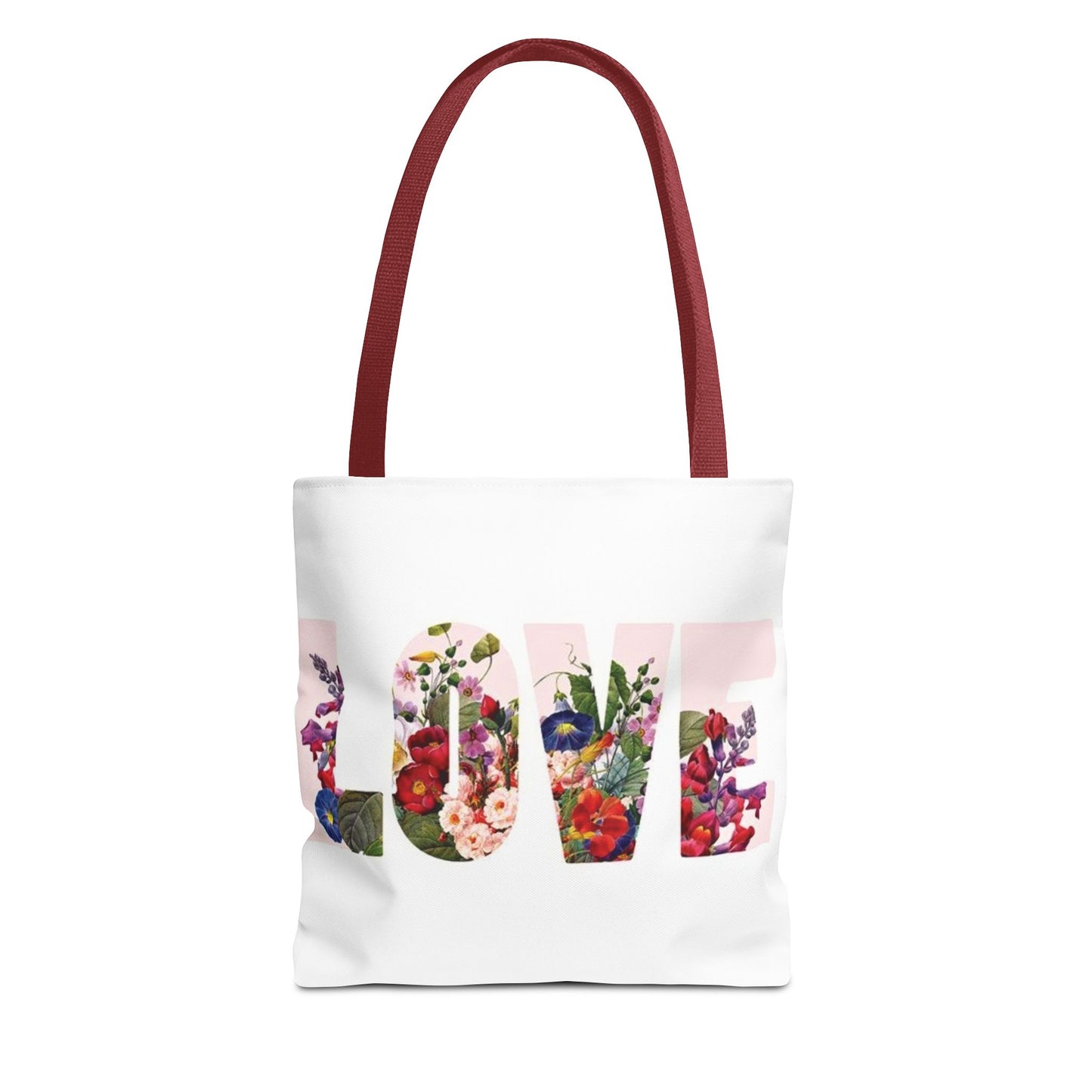 Floral 'LOVE' Print Tote Bag — Botanical Garden Canvas Tote