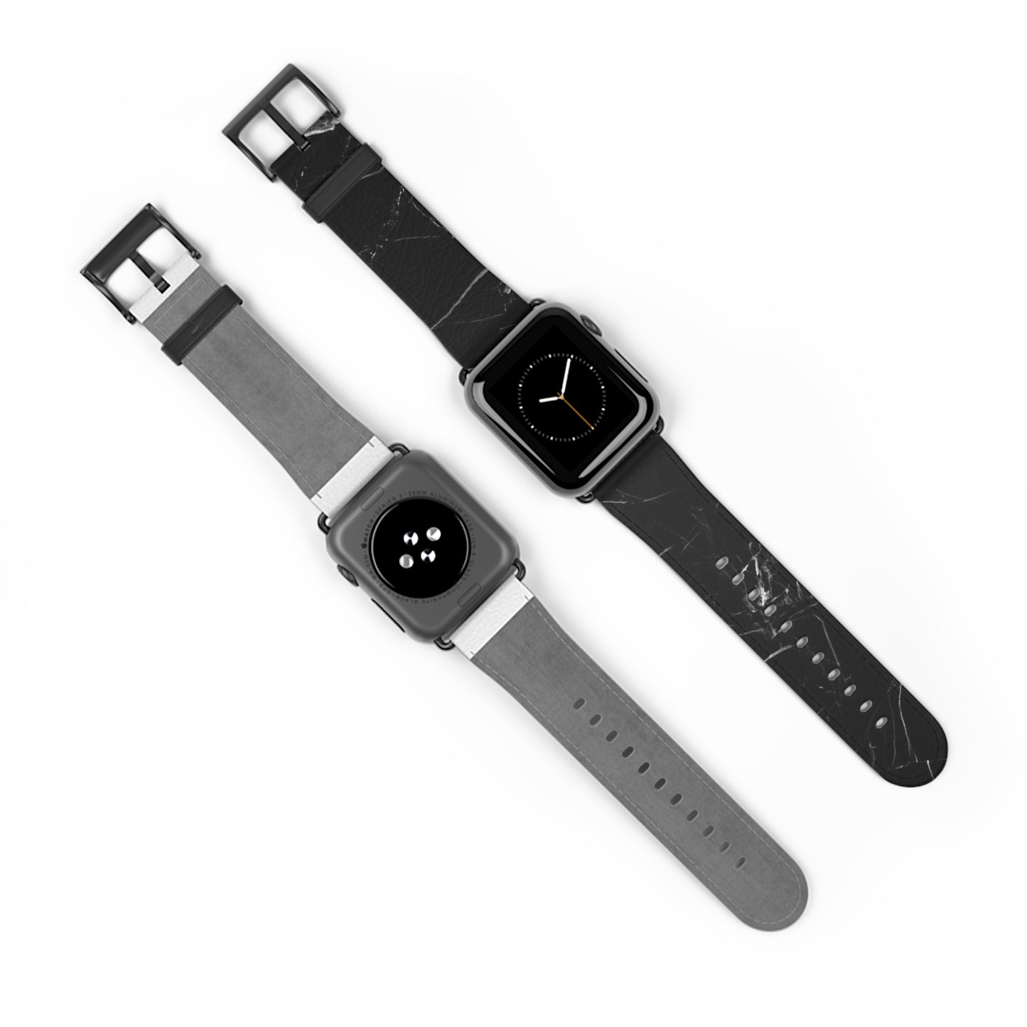 Black Marble Watch Band – Sleek Marble Pattern Replacement Strap for Apple Watch