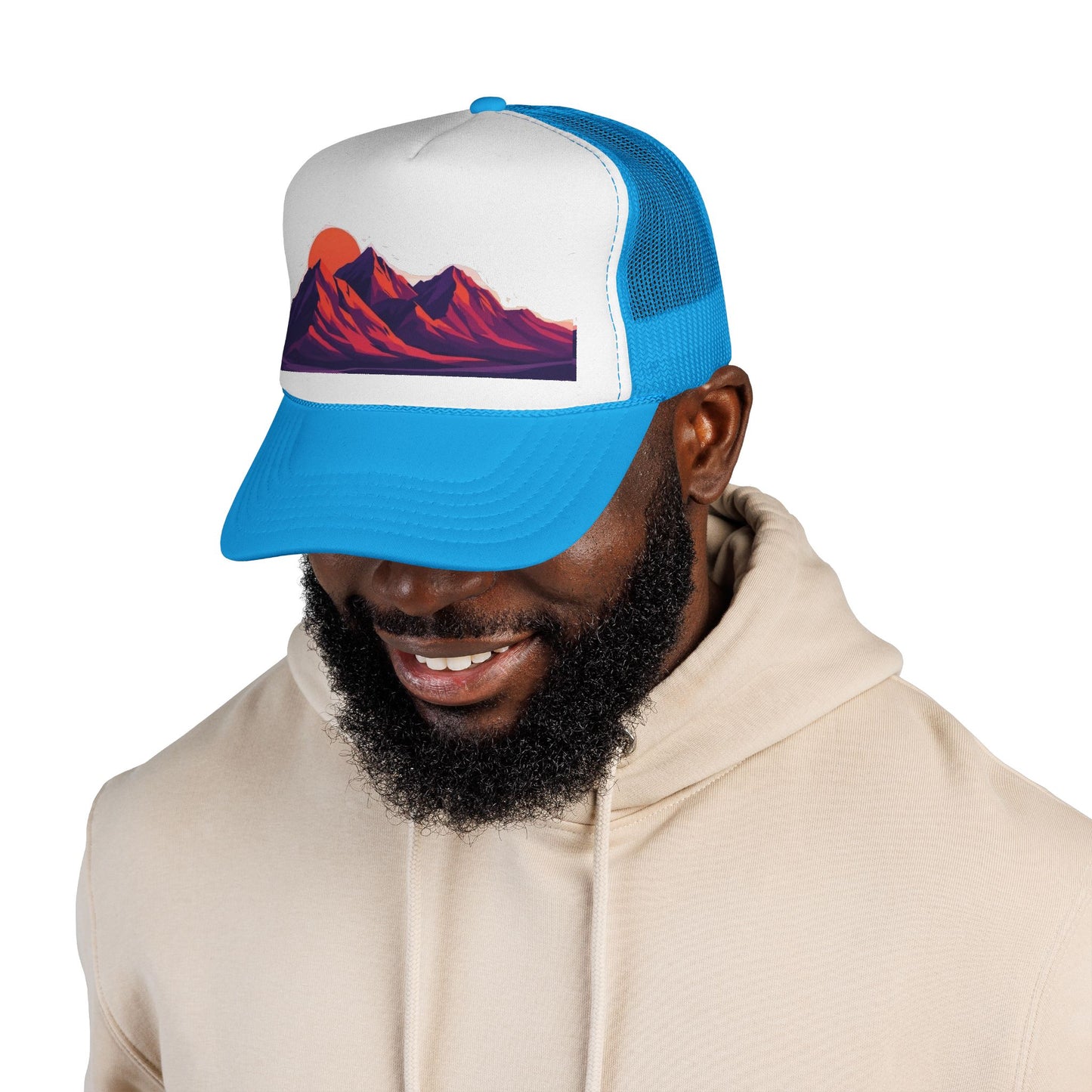 Mountain Sunset Trucker Cap — Retro Peaks Mesh Hat