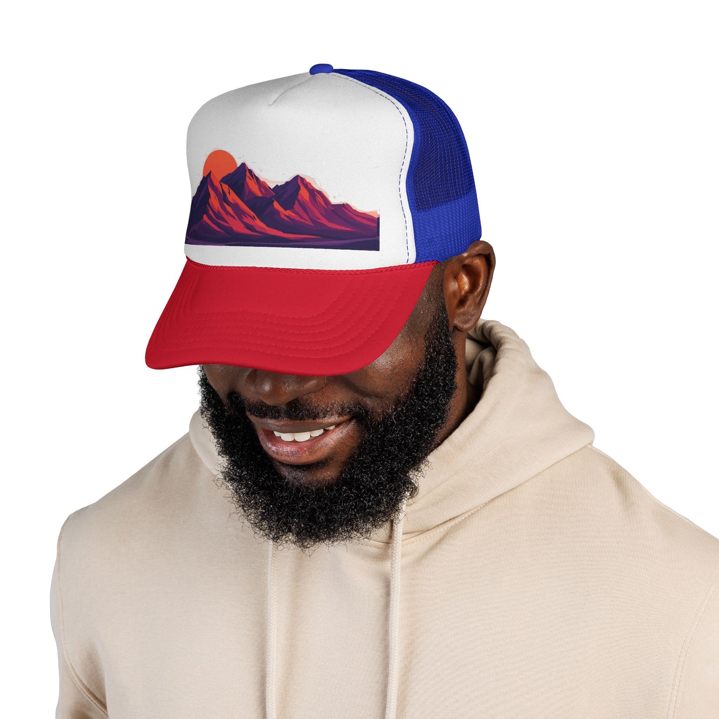 Mountain Sunset Trucker Cap — Retro Peaks Mesh Hat