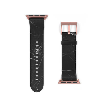 Black Marble Watch Band – Sleek Marble Pattern Replacement Strap for Apple Watch