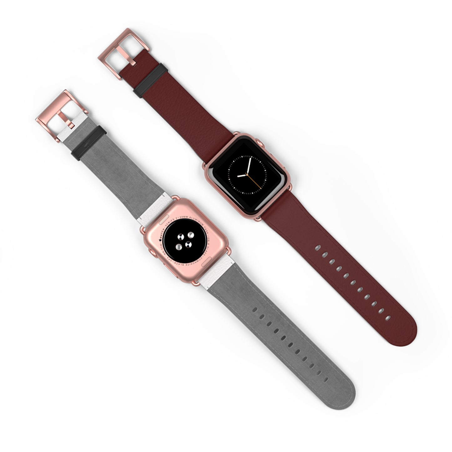 Leather Apple Watch Band — Maroon Classic Replacement Strap