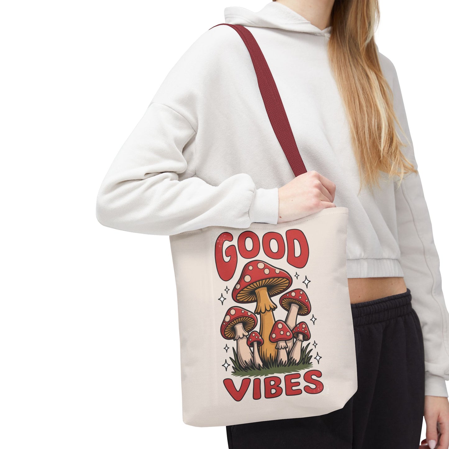 Good Vibes Mushroom Tote Bag