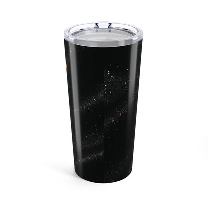 20oz Galaxy Black Stainless Tumbler — Sparkling Night Sky Travel Cup