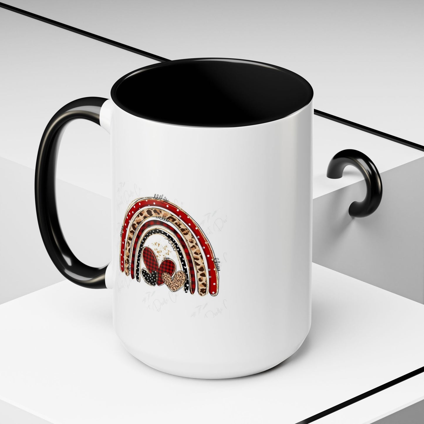 Accent Coffee Mug — Black Interior/Handle Ceramic Coffee Cup