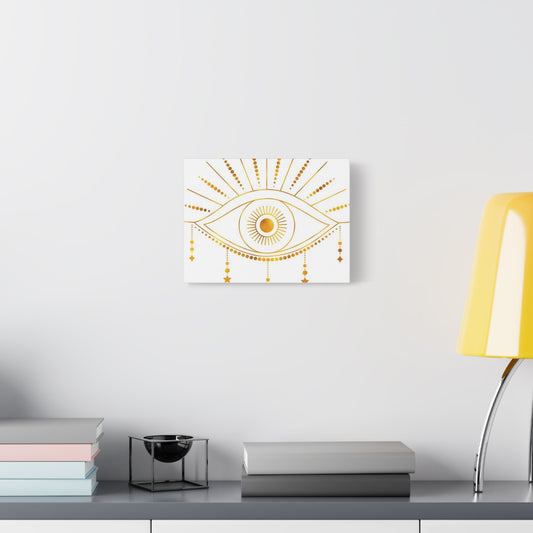 Golden Third Eye Canvas Art — Mystical Eye Wall Decor