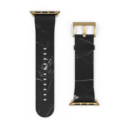 Black Marble Watch Band – Sleek Marble Pattern Replacement Strap for Apple Watch