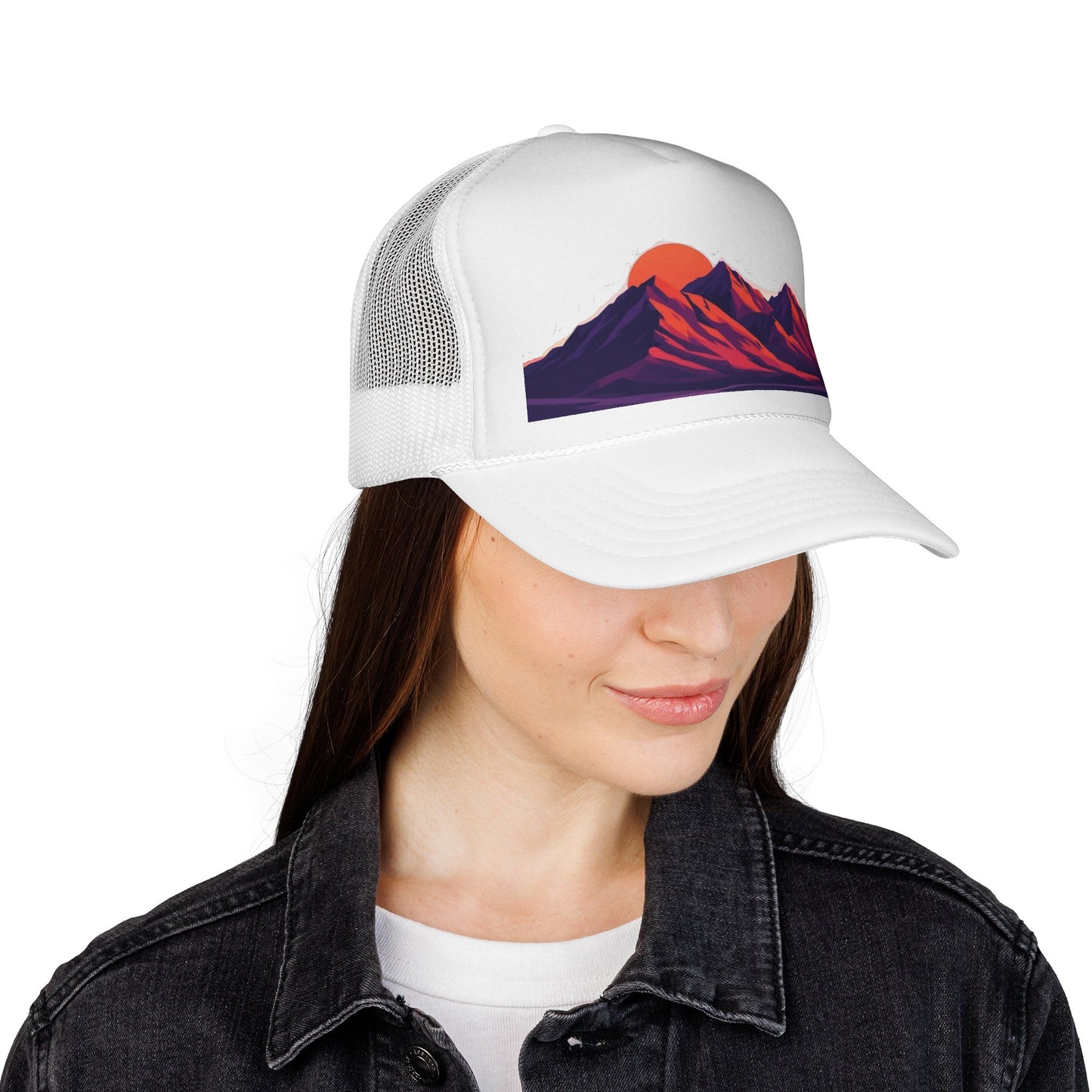 Mountain Sunset Trucker Cap — Retro Peaks Mesh Hat
