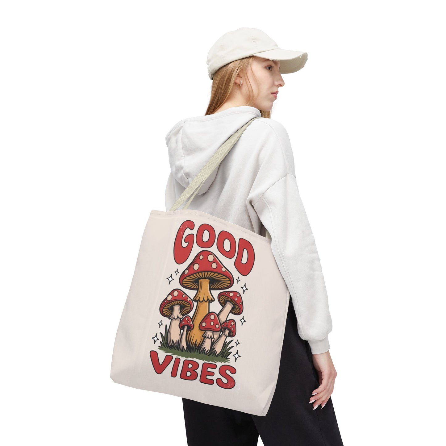Good Vibes Mushroom Tote Bag