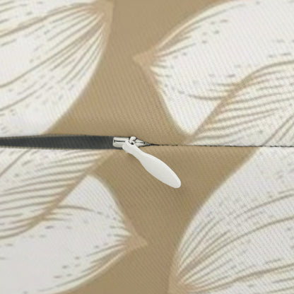 Floral Magnolia Lumbar Pillow — Neutral White Magnolia Print Accent Pillow