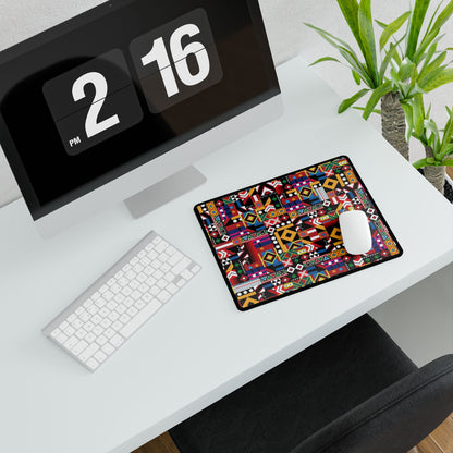 Vibrant Geometric African Pattern Desk Mat — Extra-Large Mousepad